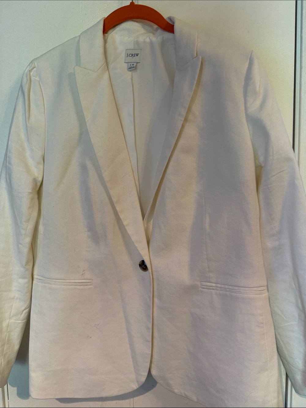 J. Crew Women's Cream Single-Button Blazer NWOT